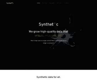 SYNthetaic.com(Solutions for impossible AI use cases) Screenshot