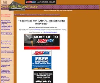 SYNtheticwarehouse.com(Amsoil's Synthetic Warehouse Leading Ordering and Information Center) Screenshot