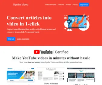 SYNTHS.video(Turn Articles into Videos in One Click) Screenshot