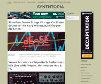 SYNThtopia.com(Synthesizer and electronic music news) Screenshot
