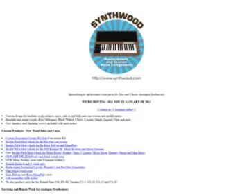 SYNThwood.com(Custom Synthesizer Woodworking) Screenshot