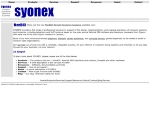 Syonex.com(Syonex: syonex) Screenshot
