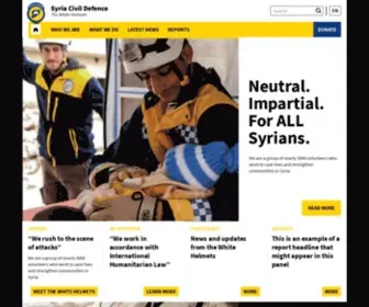 Syriacivildefence.org(Home (en)) Screenshot