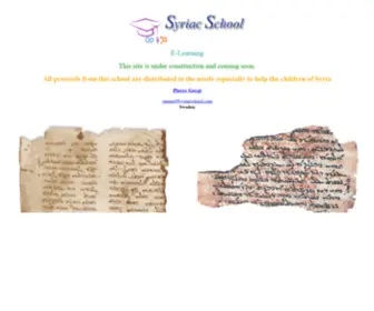 Syriacschool.com(Moodle) Screenshot