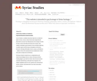 Syriacstudies.com(The American Foundation for Syriac Studies) Screenshot