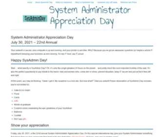 Sysadminday.com(System Administrator Appreciation Day) Screenshot