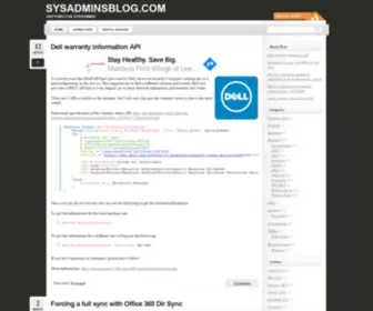 Sysadminsblog.com(Anything for sysadmins) Screenshot