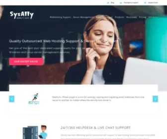 Sysally.com(Server Management Company) Screenshot