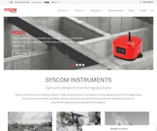 SYscom.ch(Syscom instruments) Screenshot