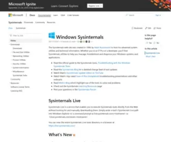 Sysinternals.com(Windows Sysinternals) Screenshot