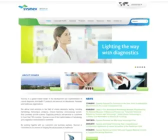 SYsmex-AP.com(A Leading Provider of Clinical IVD and Health IT Products) Screenshot