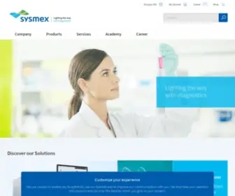 SYsmex.eu(Sysmex Europe GmbH) Screenshot