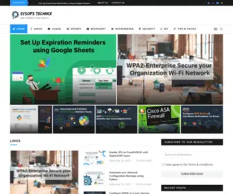 Sysopstechnix.com(Make SysAdmin's Life Easier) Screenshot