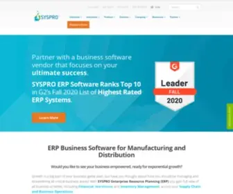 SYSpro.com(Enterprise Resource Planning (ERP)) Screenshot