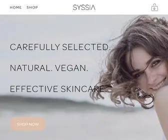 SYssia.com(Natural skincare product brand based in the UK. Vegan and cruelty) Screenshot