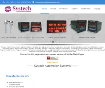 SYstechautomation.com(Process Control Instruments) Screenshot