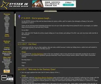 SYstem16.com(System 16) Screenshot