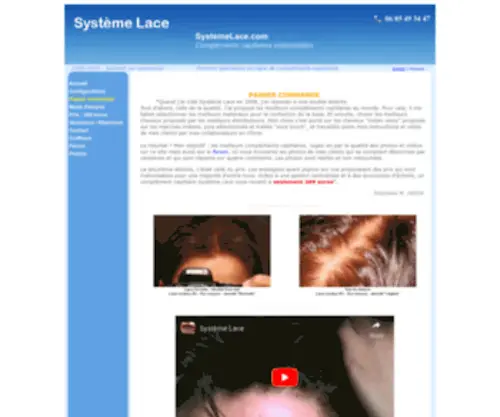 SYstemelace.com(Compléments capillaires Système Lace) Screenshot