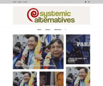 SYstemicalternatives.org(Analysis for Global Change) Screenshot