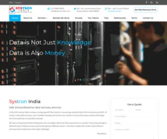 SYStronindia.com(Systron India is the safe and professional data recovery service lab located in Hubli (Karnataka)) Screenshot