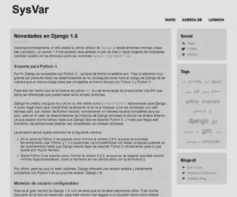 SYsvar.net(SysVar) Screenshot
