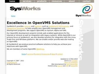 SYsworks.biz(Excellence in OpenVMS Solutions) Screenshot