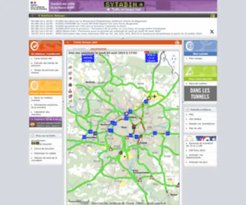 Sytadin.fr(L'état du trafic en Île) Screenshot