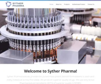 SYther-Pharmaceuticals.com(Syther Pharmaceuticals) Screenshot