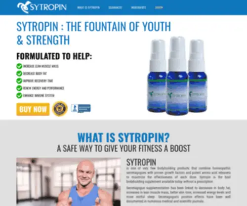 SYtropin.com(HGH Human Growth Hormone Spray Supplement) Screenshot