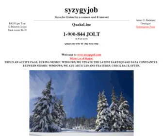 SYZYGyjob.com(Earthquake) Screenshot