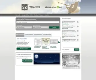 SZ-Trauer.de(Nach Familienanzeigen suchen) Screenshot