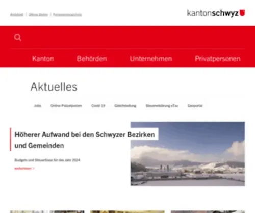 SZ.ch(Kanton Schwyz) Screenshot
