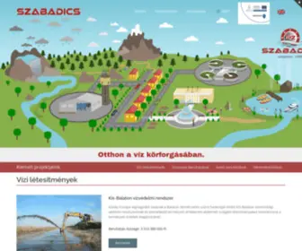 Szabadics.hu(Szabadics Zrt. – Közmű és Mélyépítő Zrt) Screenshot