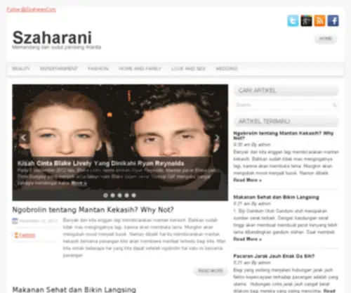 Szaharani.com(Szaharani) Screenshot