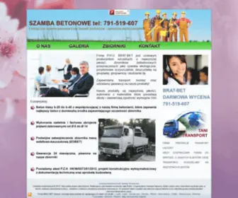 Szambabetonowe-Brat-BET.pl(SZAMBA BETONOWE tel) Screenshot