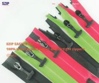 Szip-Zipper.com(Waterproof zippers and heavy duty airtight zippers supplier from China) Screenshot