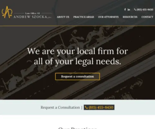 Szocka.com(Law Office of Andrew Szocka) Screenshot