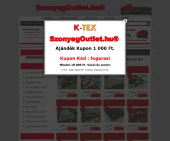 Szonyegoutlet.hu(K-TEX Szőnyeg Outlet és Szőnyeg Webáruház) Screenshot