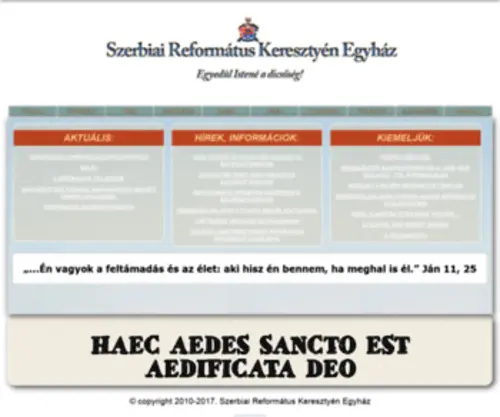 SZrke.com(Szerbiai Református Keresztyén Egyház) Screenshot