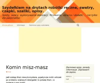 SZydelkiemnadrutach.pl(Szydełkiem na drutach robótki ręczne) Screenshot