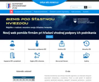 SZZ.sk(Slovenský živnostenský zväz) Screenshot