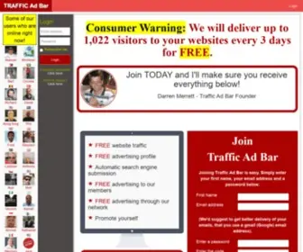 T-Adbar1.com(Traffic Ad Bar) Screenshot