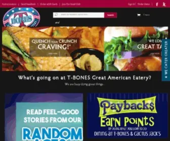 T-Bones.com(T-BONES Great American Eatery) Screenshot