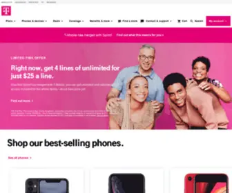 T-Mobile.us(T-Mobile & Sprint Merged to Create the Best Wireless Carrier) Screenshot