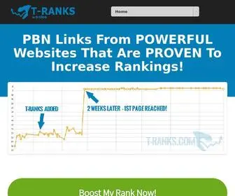 T-Ranks.com(Buy (PR) PBN Links For Safe & Long) Screenshot