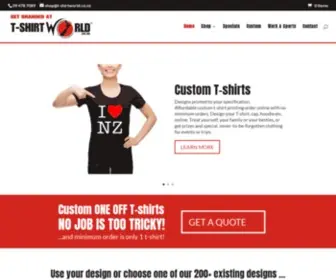 T-ShirtWorld.co.nz(Customised design and T) Screenshot