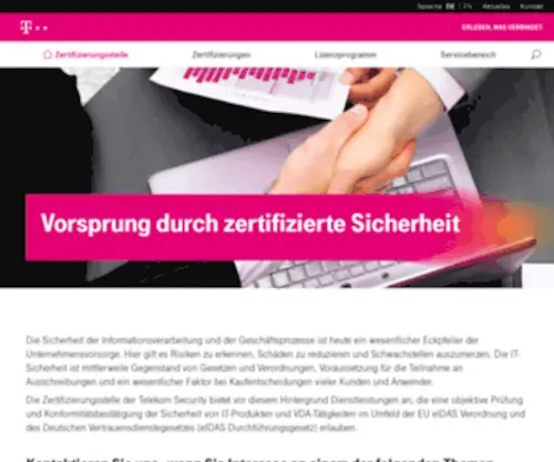 T-SYstems-Zert.de(Zert) Screenshot