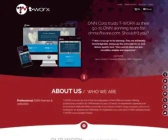 T-Worx.com(T-WORX DotNetNuke Skins and Websites) Screenshot
