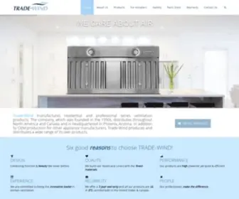 T-Wusa.com(Trade-Wind manufactures residential and professional series ventilation products) Screenshot