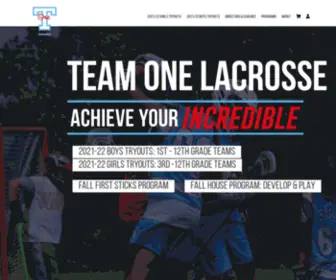 T1Lax.com(Team ONE Lacrosse) Screenshot